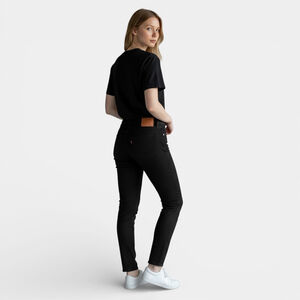 LEVI'S Jegging Black Denim Jeans, Mid-rise Skinny Streetwear, Sz 26